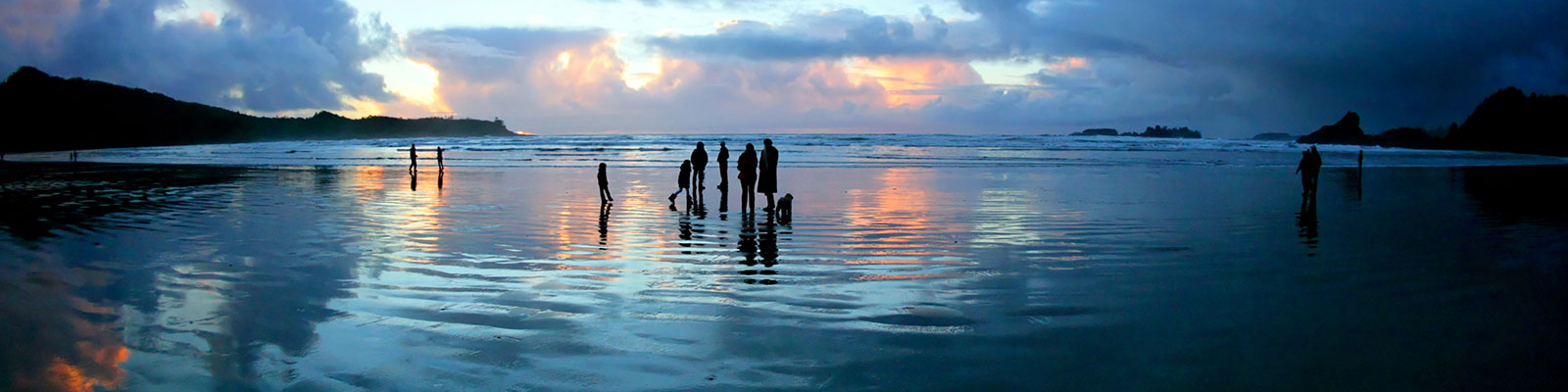 people walking on the beach