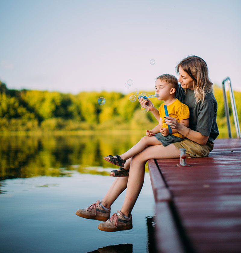 Bubbles-on-dock