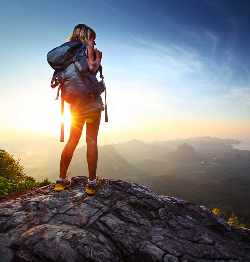 Hiker at the summit